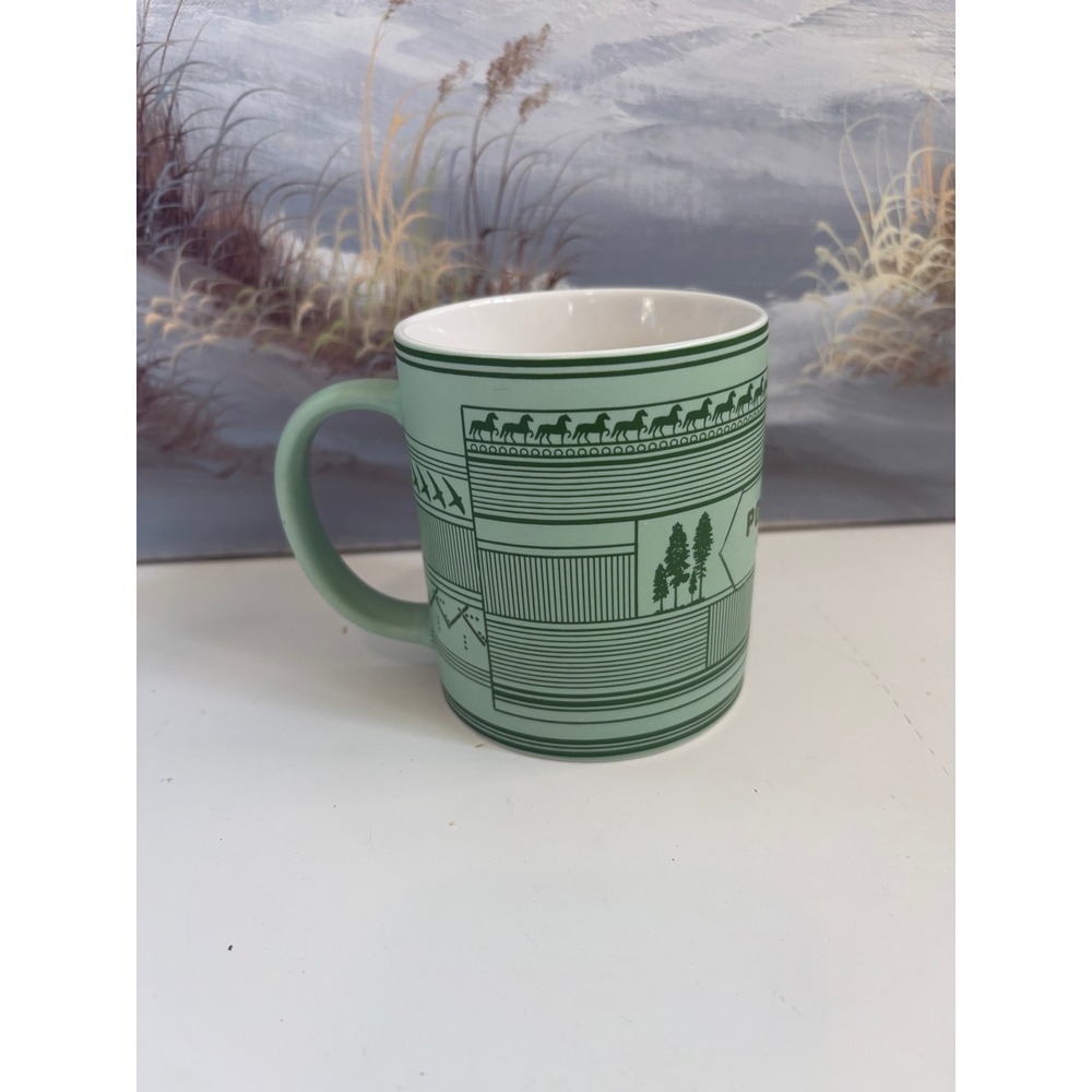 Peet's Coffee Portland Oregon Souvenir Mug Sage Green 12oz Ceramic Cup PNW - Picture 3 of 7